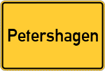 Place name sign Petershagen