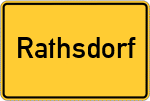 Place name sign Rathsdorf