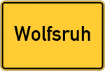 Place name sign Wolfsruh