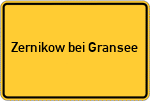 Place name sign Zernikow bei Gransee