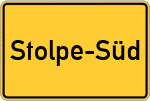 Place name sign Stolpe-Süd