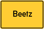 Place name sign Beetz