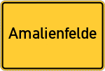 Place name sign Amalienfelde