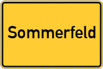 Place name sign Sommerfeld