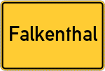 Place name sign Falkenthal