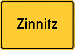 Place name sign Zinnitz
