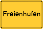 Place name sign Freienhufen
