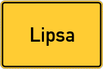 Place name sign Lipsa