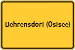 Place name sign Behrensdorf (Ostsee)