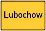 Place name sign Lubochow