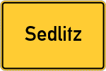 Place name sign Sedlitz