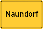 Place name sign Naundorf