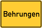 Place name sign Behrungen