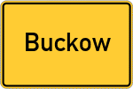 Place name sign Buckow