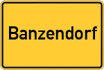 Place name sign Banzendorf