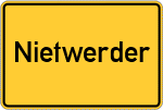 Place name sign Nietwerder
