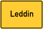 Place name sign Leddin