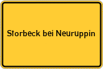 Place name sign Storbeck bei Neuruppin