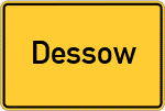 Place name sign Dessow