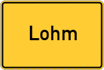 Place name sign Lohm