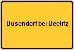 Place name sign Busendorf bei Beelitz, Mark