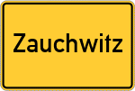 Place name sign Zauchwitz