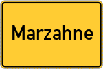 Place name sign Marzahne