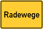 Place name sign Radewege