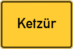 Place name sign Ketzür