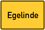 Place name sign Egelinde