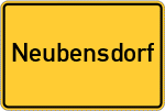 Place name sign Neubensdorf