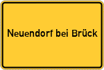 Place name sign Neuendorf bei Brück
