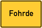 Place name sign Fohrde