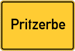 Place name sign Pritzerbe