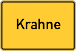 Place name sign Krahne