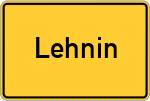 Place name sign Lehnin