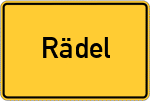 Place name sign Rädel