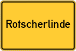 Place name sign Rotscherlinde