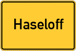 Place name sign Haseloff
