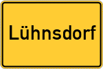 Place name sign Lühnsdorf
