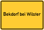 Place name sign Bekdorf bei Wilster