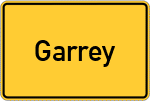Place name sign Garrey