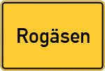 Place name sign Rogäsen