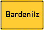 Place name sign Bardenitz