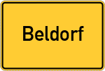 Place name sign Beldorf