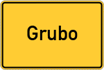 Place name sign Grubo