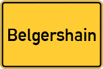 Place name sign Belgershain