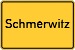 Place name sign Schmerwitz