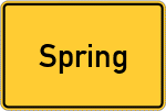 Place name sign Spring