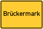 Place name sign Brückermark